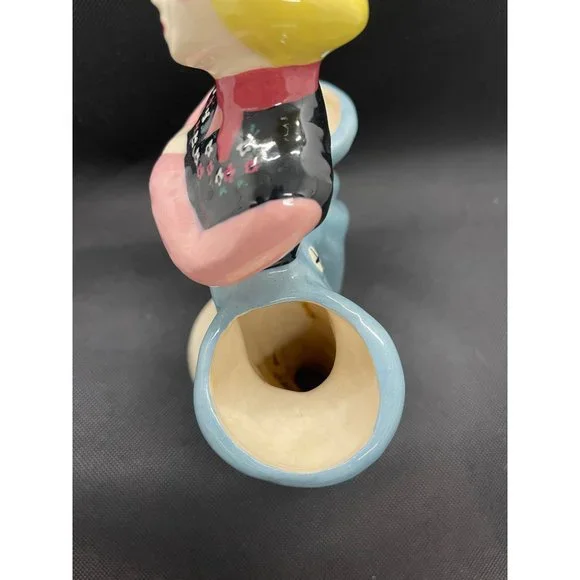 Vintage Kim Ward Hollywood Petroff 1995 Pottery Planter Double Vase SIGNED - Picture 3 of 4